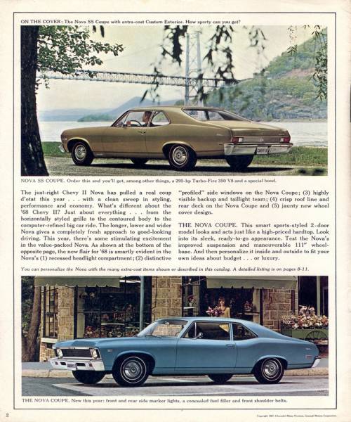 1968 Chevrolet Chevy II Nova Brochure Page 3